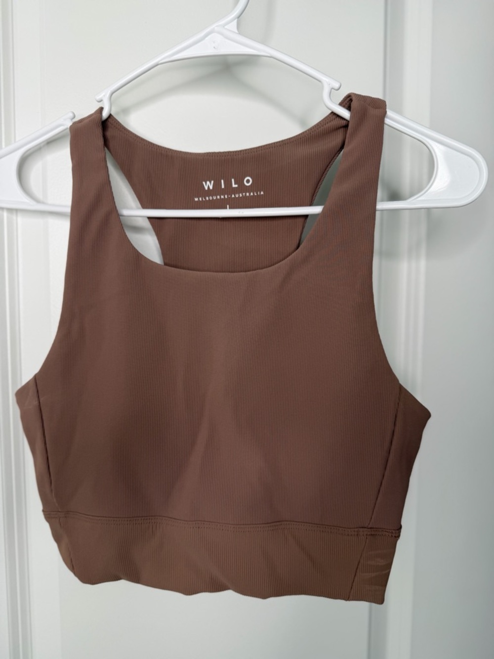 Brown Ribbed Crop Tank - Women’s Intimates